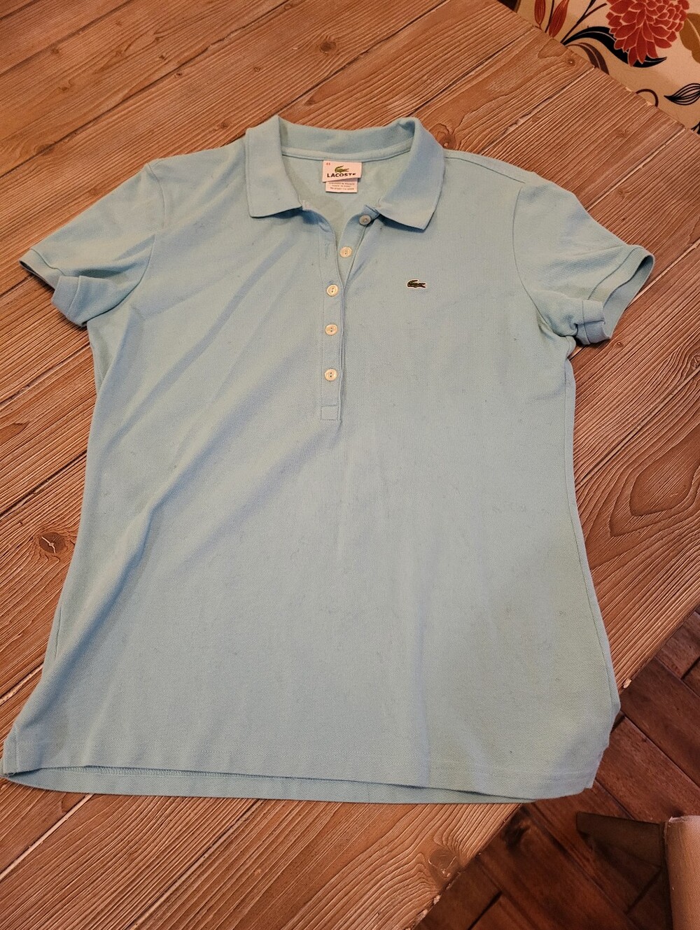 Lacoste Women's Pastel Blue Polo Shirt